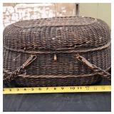 Antique French Wicker Basket/Sewing