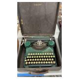1924 Green Corona Typewriter with Case