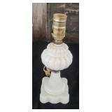Small Vintage Milk Glass Electric Lamp