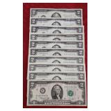 10-1976 $2.00 Bills