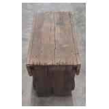 Vintage Hand-made Wooden Bench/Side Table