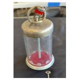 Rare Heavy Glass Cylinder Bank