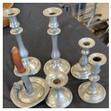 VTG Pewter Candlesticks