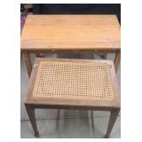 Small Wooden Table & Bench