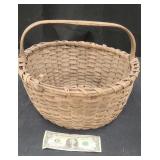 Antique American Oak Splint Basket