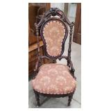 Carved Walnut Parlor Chair