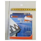 Roof and gutter deicing kits