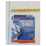 Roof and gutter deicing kits