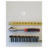 Craftsman 1/2 ratchet and sae sockets