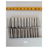 3/8 drive deep metric and sae sockets