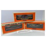 Lionel Depressed Flat Cars with Ertl Implements