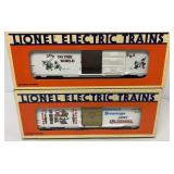 Lionel 1991 & 1993 Christmas Boxcars
