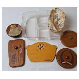 Longaberger Bread Basket Divider, Lids & Protector