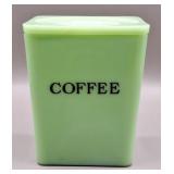 Jadeite Coffee Canister w/Lid