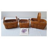 3 Longaberger Booking Baskets