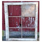 Wooden Six-Pane Window Frame