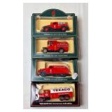 4 Texaco Die-Cast Collectible Toy Trucks