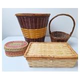 Misc. Baskets, Small Wastebasket, Trinket Basket