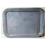 Gray Graniteware Serving Tray