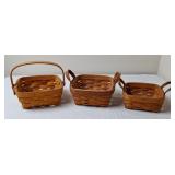 3 Longaberger Baskets