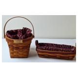 Longaberger Poinsettia Basket & Cracker Basket
