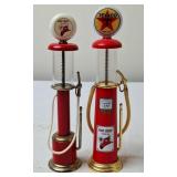 2 Texaco Fire Chief Model Gas Pumps