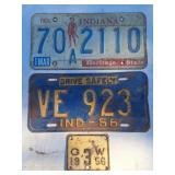 1956 Gross Weight License Plate & Indiana 1956