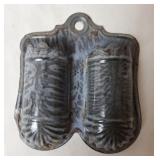 Gray Graniteware Double Wall Mount Match Holder