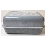 Gray Graniteware Rectangle Roaster Pan w/Lid