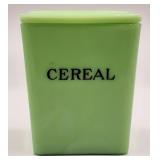 Jadeite Cereal Canister w/Lid