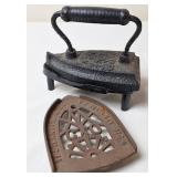 Cast Iron Sad Iron & Trivets