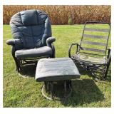 Swivel Glider Chair w/Ottoman & Chair Frame