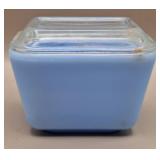 Pyrex Delphite Blue Refrigerator Dish w/Lid