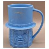 Vintage "Mr. Peanut" Blue Plastic Cup