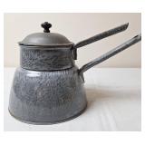 Gray Graniteware Double Boiler