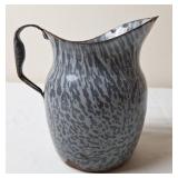 Gray Graniteware Pitcher