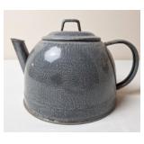 Gray Graniteware Tea Kettle w/Lid