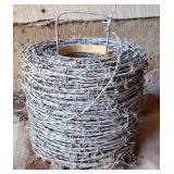 Partial Roll of Lightweight Barbed Wire