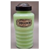 Jadeite Cinnamon Shaker Jar w/Lid