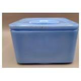 Delphite Blue Square Refrigerator Dish w/Lid