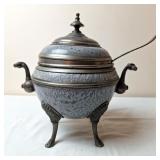Gray Graniteware Soup Tureen w/Ladle