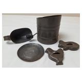 Flour Sifter, Small Scoop & Cookie Cutters,