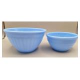 2 Delphite Blue Mixing Bowls