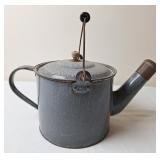 Gray Graniteware Batter Jug/Pitcher w/Lid