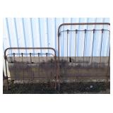Iron Headboard & Footboard, Antique