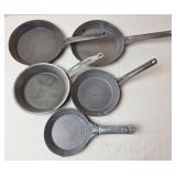 5 Gray Graniteware Skillets