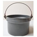 Gray Graniteware Steamer Basket w/Wire Bail
