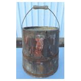 Wooden Shaker Style Paint Bucket, Antique