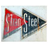 Stran-Steel Corp. Porcelain Sign, Vintage