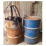 2 Oil Barrels w/Hand Pump & Spigot